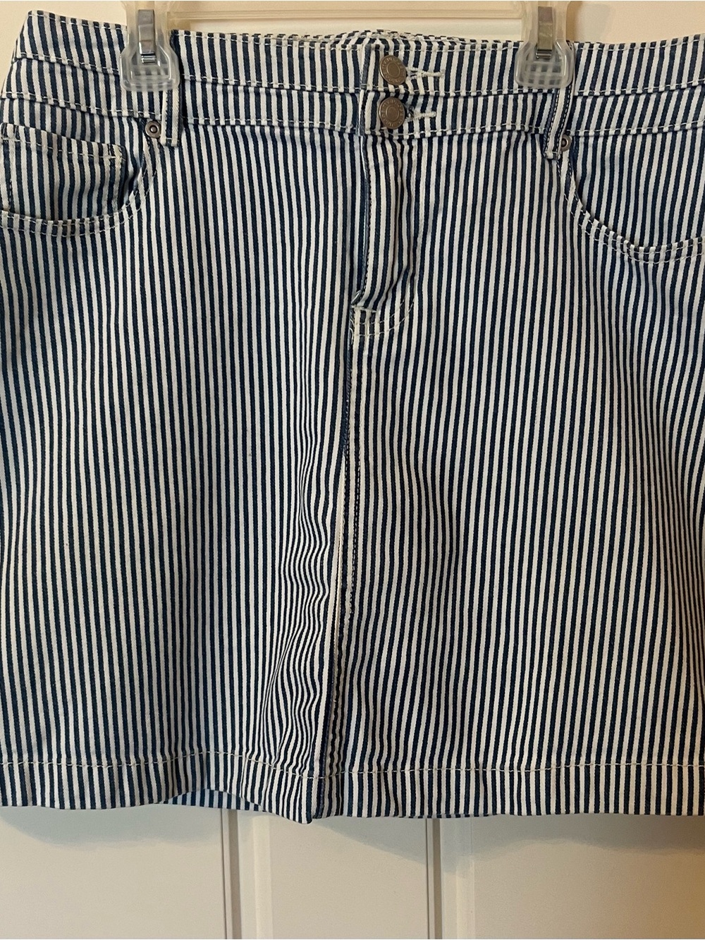 Maurice’s Striped Navy and White Women’s Skirt